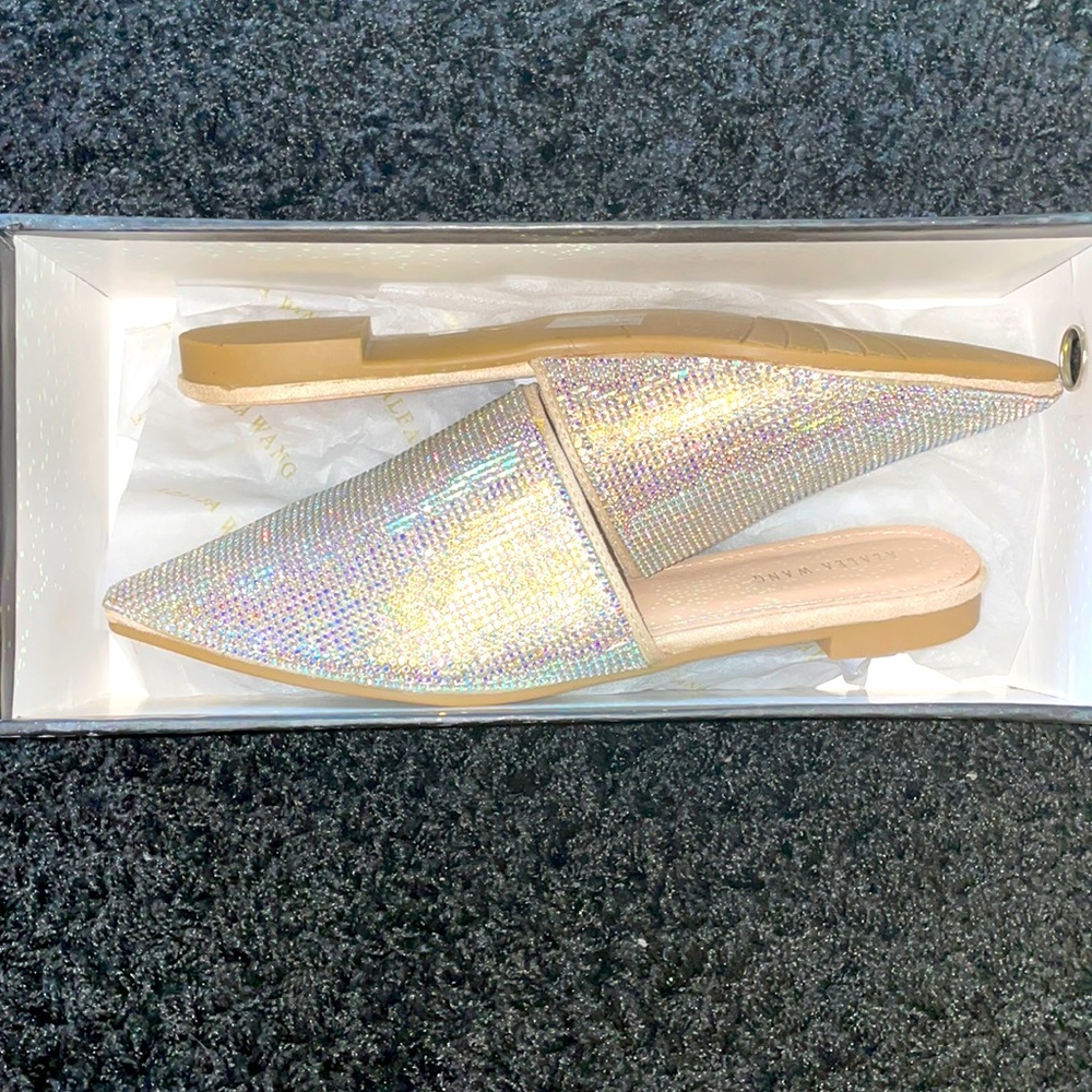Azalea Wang iridescent “Mules”